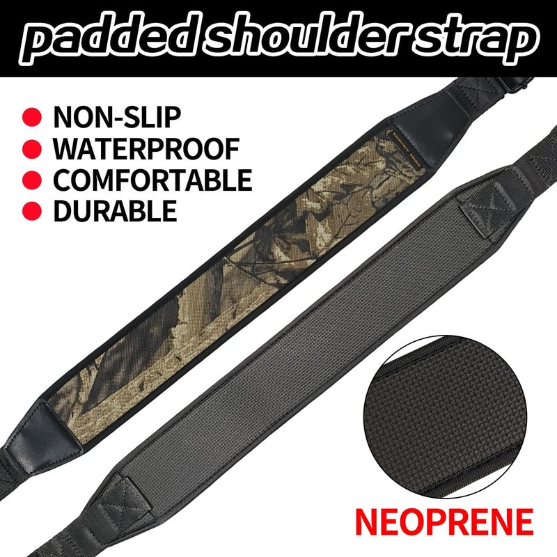 THREE ARCHERS Archery Bow Sling with Removable Swivels Comfortable Padded Shoulder Adjustable Strap Sling for Crossbow for Portable Outdoors-Shooting & Hunting(Length 28-52IN, Width 2.4IN) - Image 3